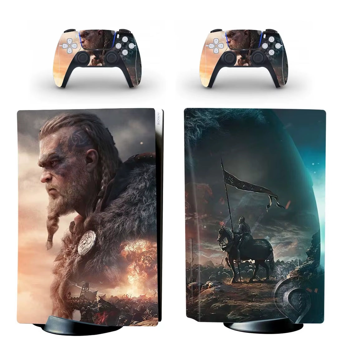 Assassin's Creed Valhalla PS5 Standard Disc Skin Sticker Decal Cover for Console & Controller PS5 Disk Skins Vinyl