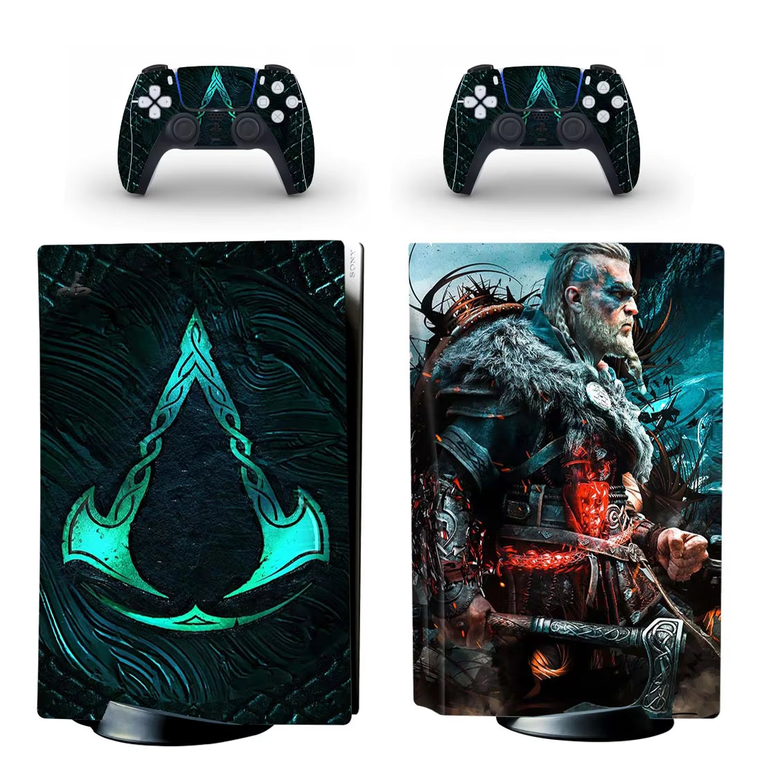 Assassin's Creed Valhalla PS5 Standard Disc Skin Sticker Decal Cover for Console & Controller PS5 Disk Skins Vinyl
