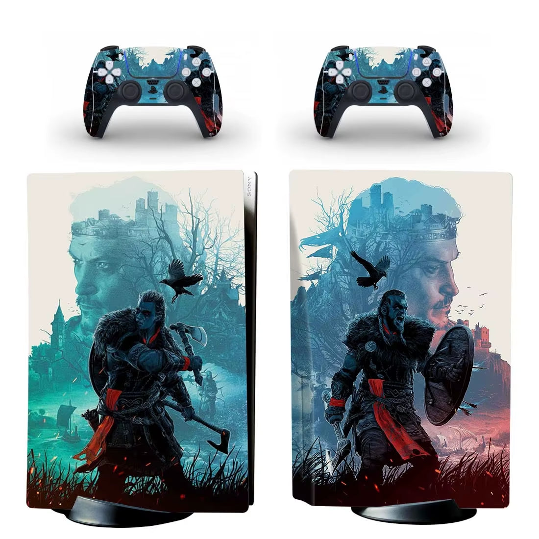 Assassin's Creed Valhalla PS5 Standard Disc Skin Sticker Decal Cover for Console & Controller PS5 Disk Skins Vinyl