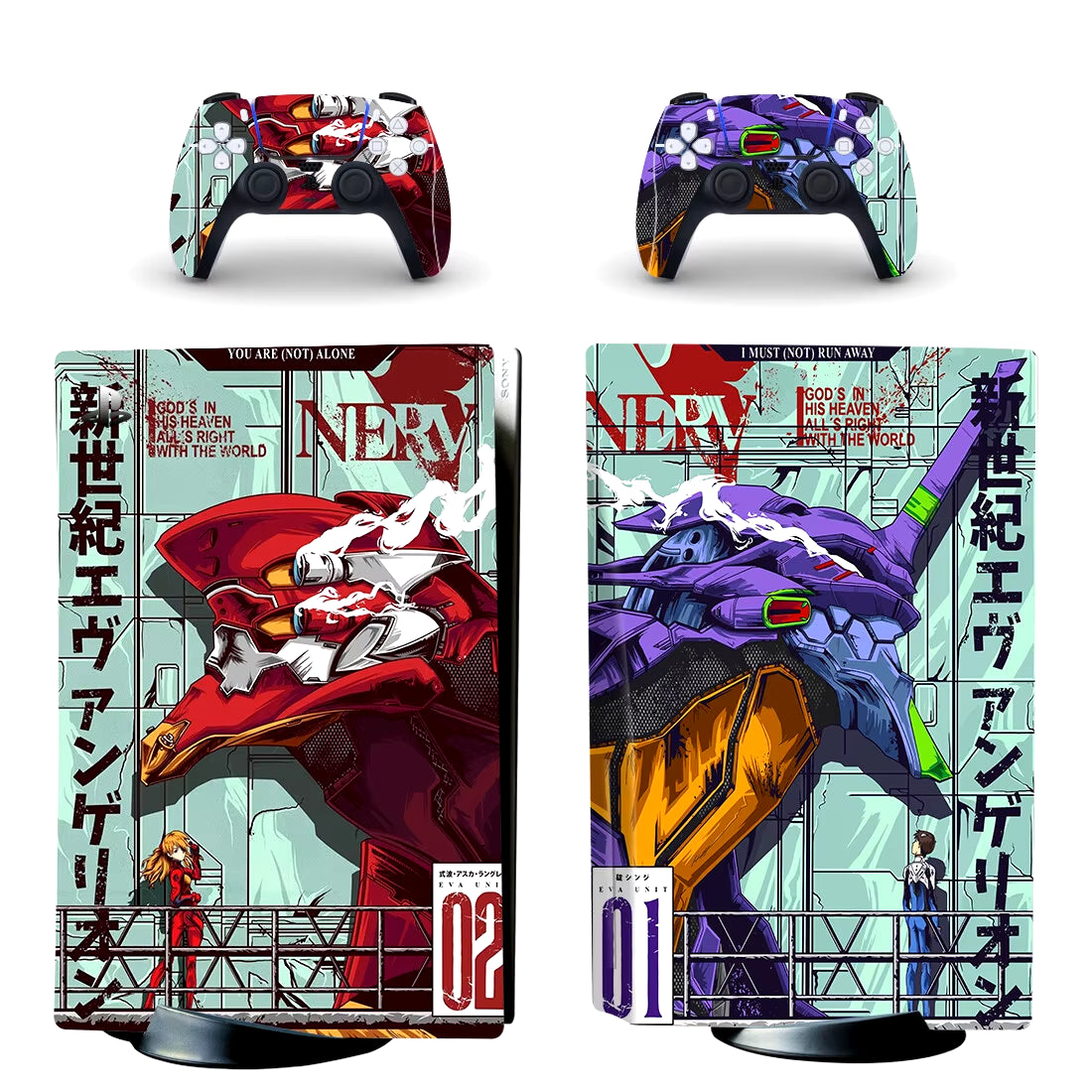 Neo Genesis Evangelion PS5 Disc Skin Sticker Decal Cover for Console Controller PS5 Disk Skin Sticker Vinyl
