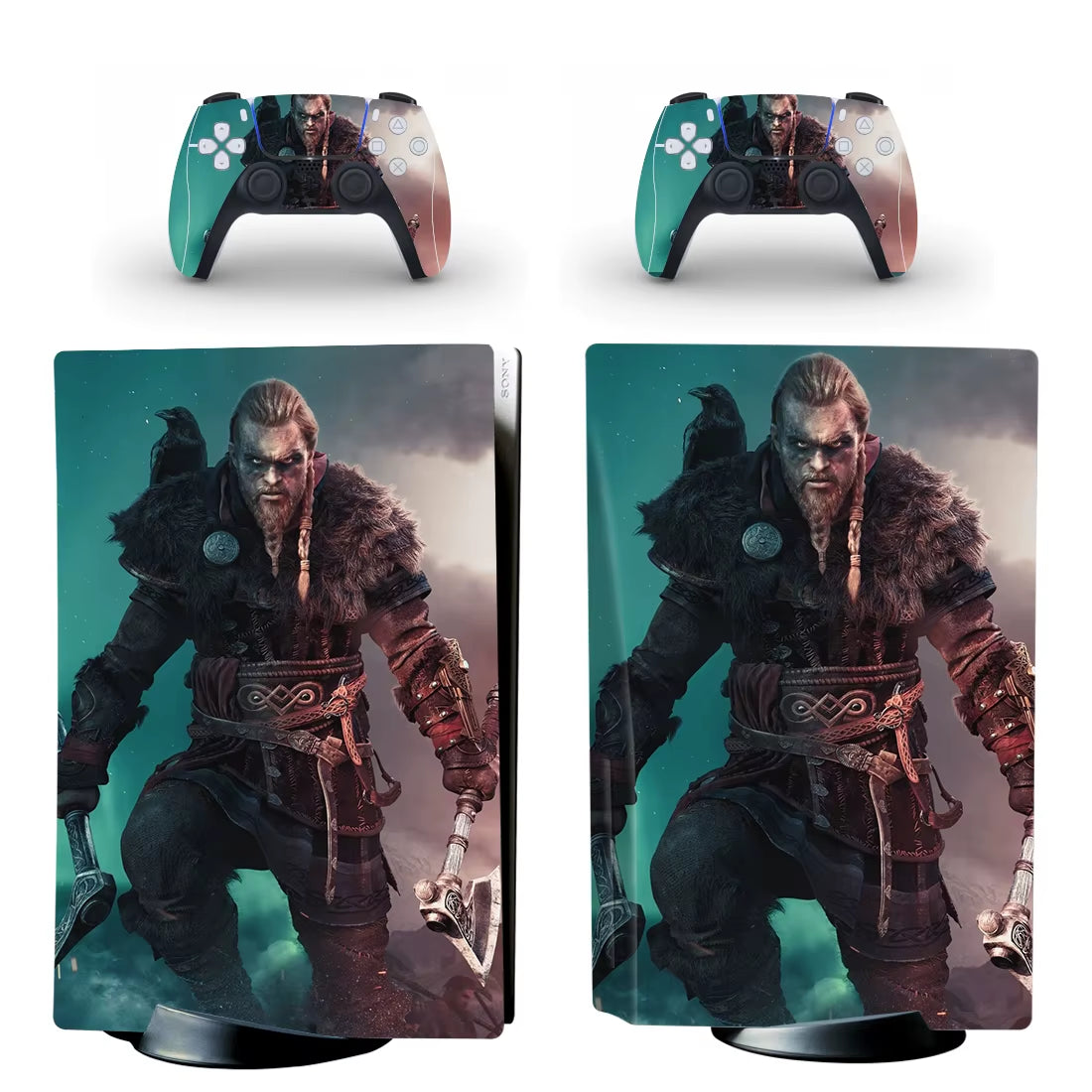Assassin's Creed Valhalla PS5 Standard Disc Skin Sticker Decal Cover for Console & Controller PS5 Disk Skins Vinyl