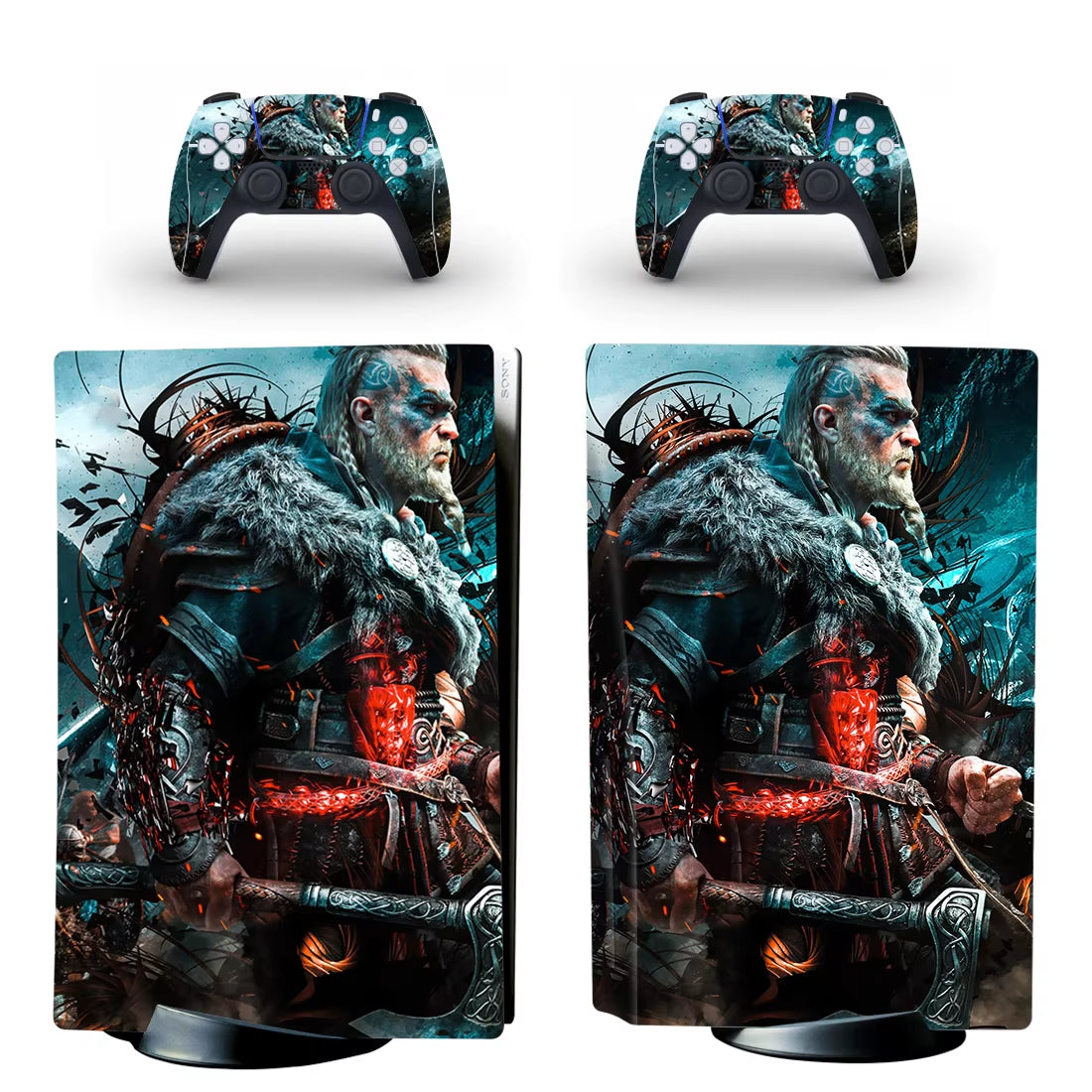 Assassin's Creed Valhalla PS5 Standard Disc Skin Sticker Decal Cover for Console & Controller PS5 Disk Skins Vinyl
