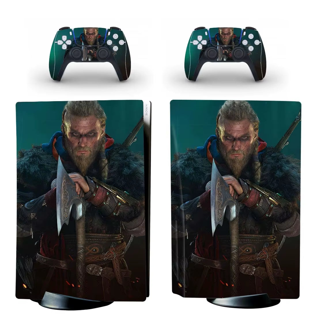 Assassin's Creed Valhalla PS5 Standard Disc Skin Sticker Decal Cover for Console & Controller PS5 Disk Skins Vinyl