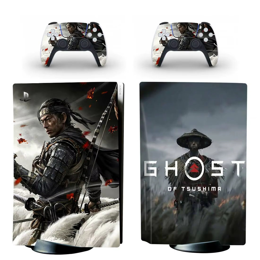 Ghost of Tsushima PS5 Disc Skin Sticker Decal Cover for Console Controller PS5 Disk Skin Sticker Vinyl