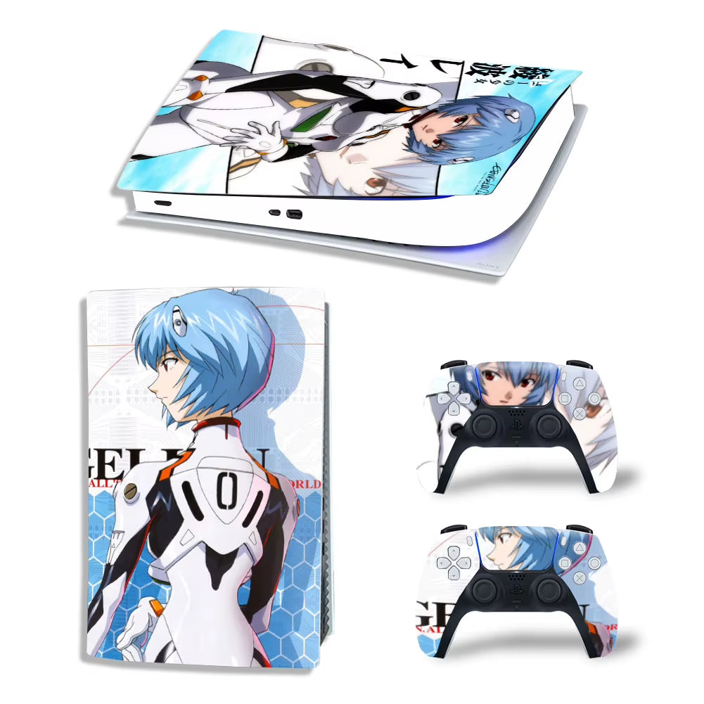 Anime PS5 Digital Skin Sticker Decal Cover for Console and 2 Controllers Vinyl Skins