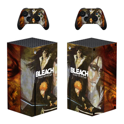 Bleach Skin Sticker Decal Cover for Xbox Series X Console and 2 Controllers Skins Vinyl