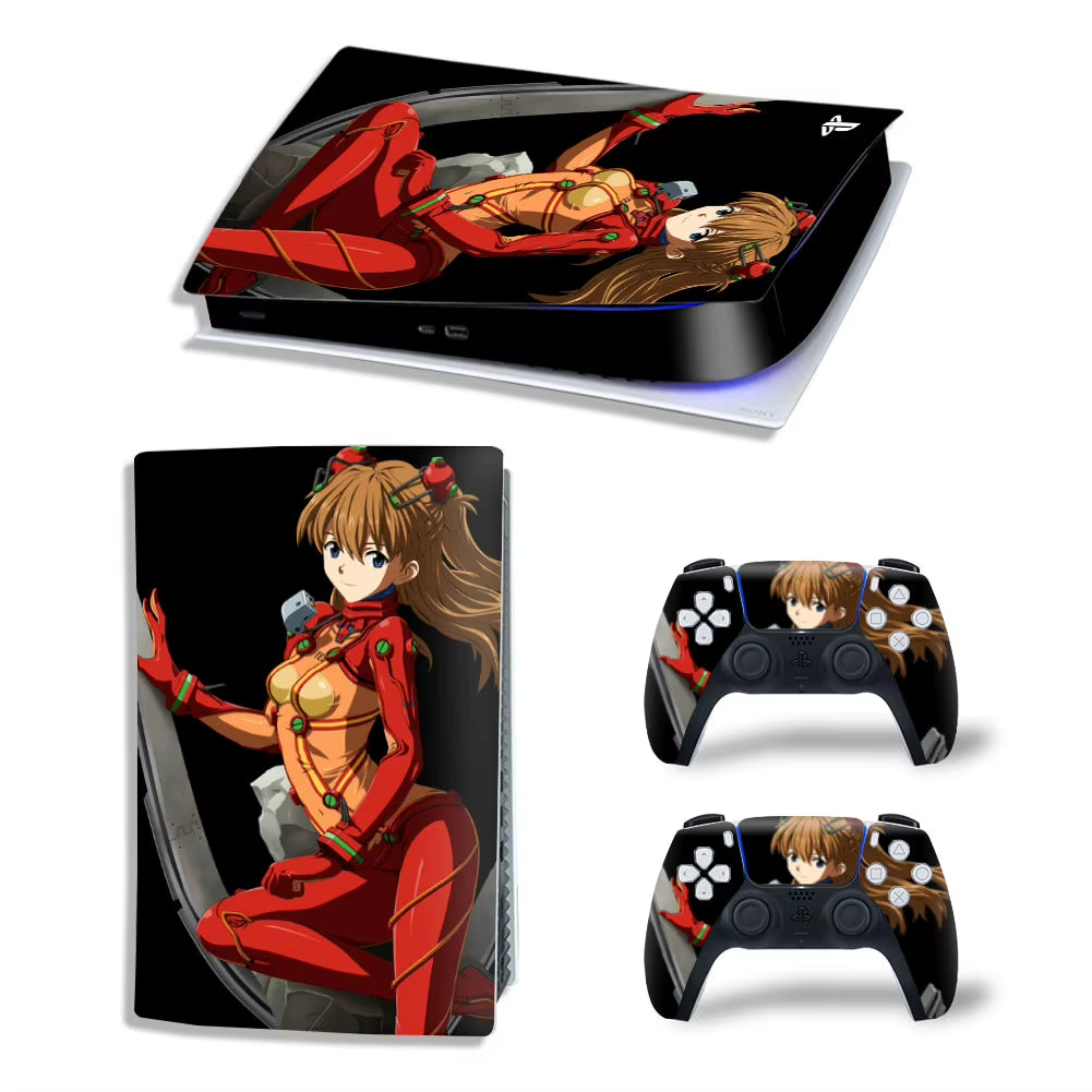 Anime PS5 Digital Skin Sticker Decal Cover for Console and 2 Controllers Vinyl Skins