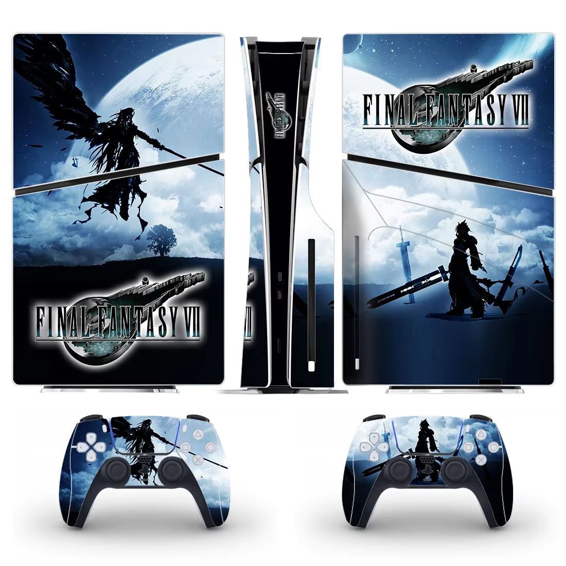 Final Fantasy 7 FF7 PS5 Slim Disc Skin Sticker Protector Decal Cover for Console Controller PS5 Slim Disk Sticker Vinyl