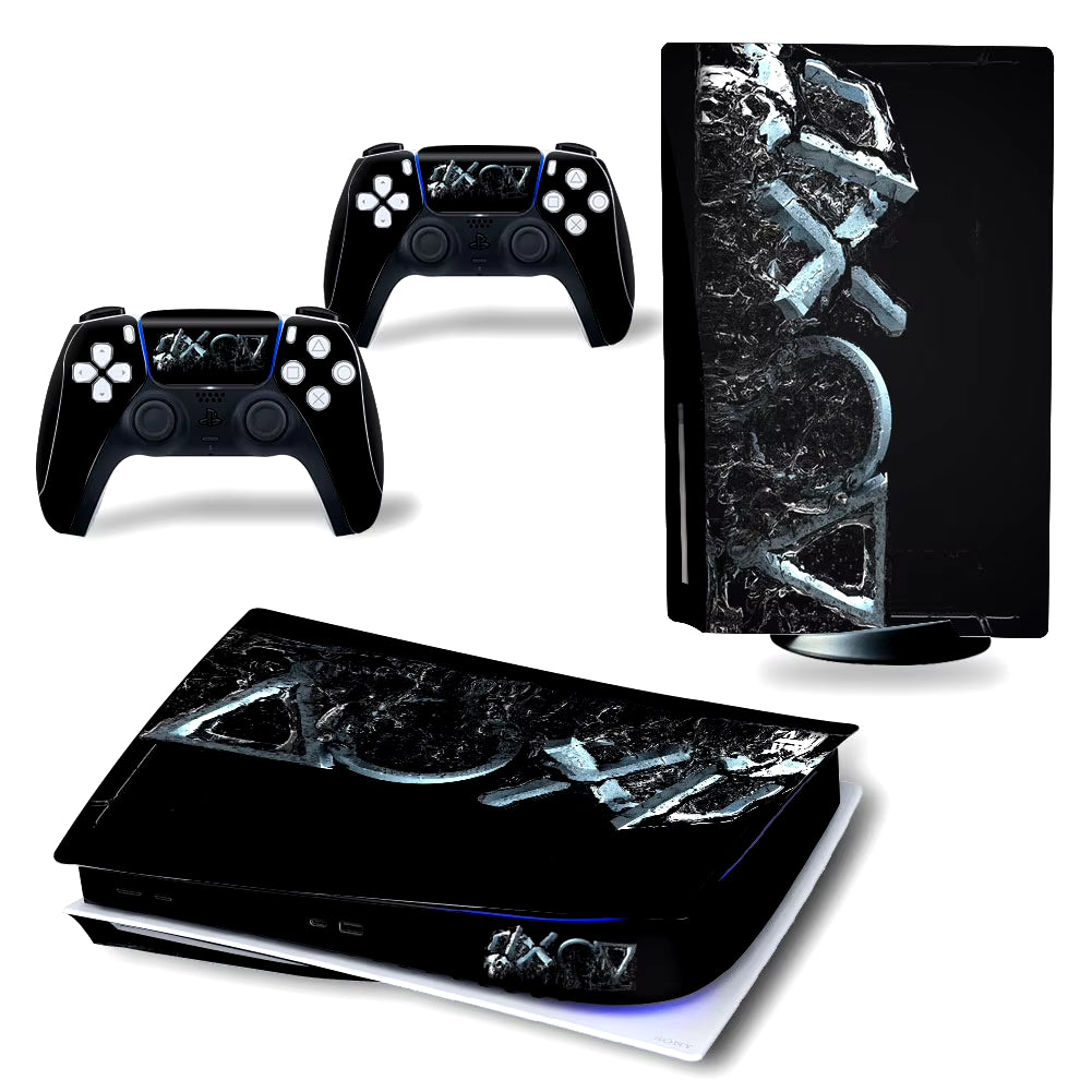 Skin Sticker for PS5 Disc Edition Console Controller Full Cover Wrap for PS5 Disc Protective Game Accessories Vinyl Decal