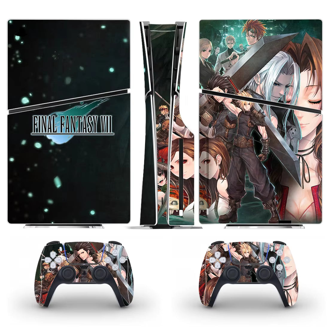 Final Fantasy 7 FF7 PS5 Slim Disc Skin Sticker Protector Decal Cover for Console Controller PS5 Slim Disk Sticker Vinyl