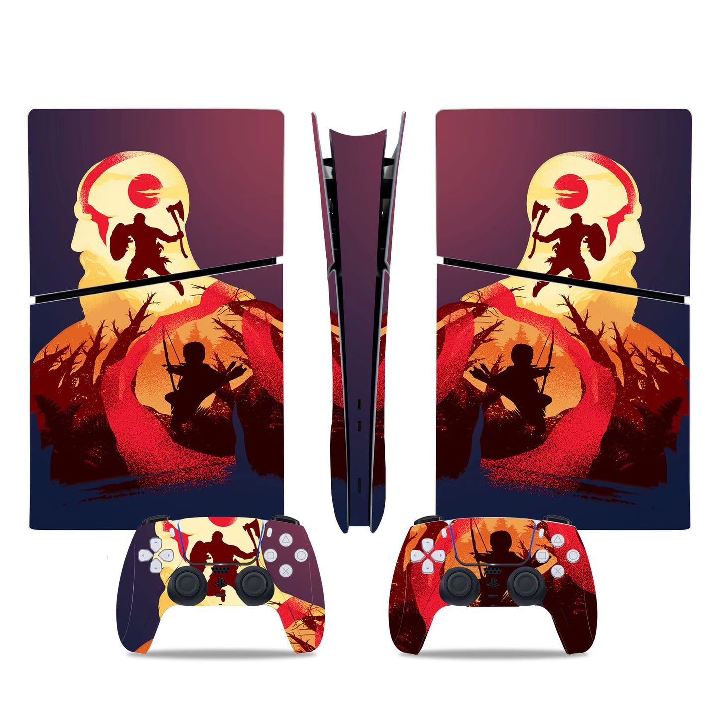 God of War New PS5 Slim Digital Skin Sticker Protector Decal Cover for Console Controller PS5 Slim Sticker Vinyl