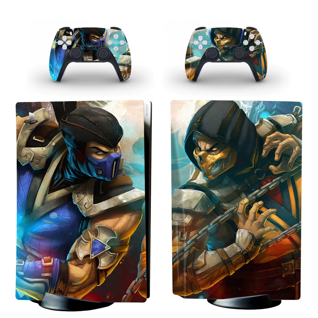 Mortal Kombat PS5 Disc Skin Sticker Protector Decal Cover for Console Controller PS5 Disk Skin Sticker Vinyl