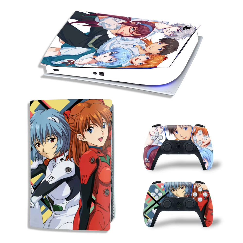 Anime PS5 Digital Skin Sticker Decal Cover for Console and 2 Controllers Vinyl Skins