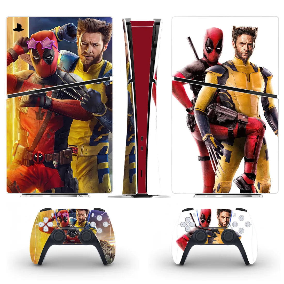 Deadpool and WolverinePS5 Slim Digital Skin Sticker Protector Decal Cover for Console Controller PS5 Slim Sticker Vinyl