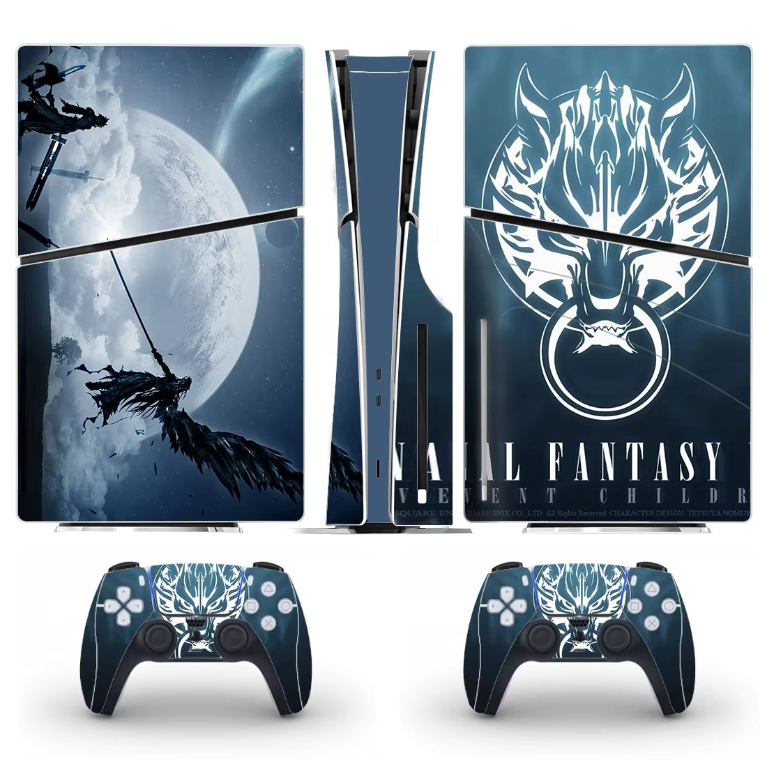 Final Fantasy 7 FF7 PS5 Slim Disc Skin Sticker Protector Decal Cover for Console Controller PS5 Slim Disk Sticker Vinyl