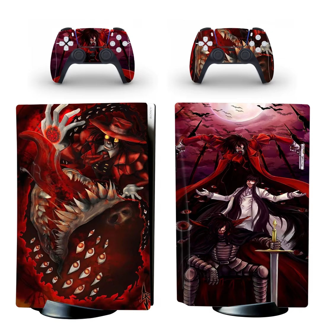 Hellsing PS5 Disc Skin Sticker Protector Decal Cover for Console Controller PS5 Disk Skin Sticker Vinyl