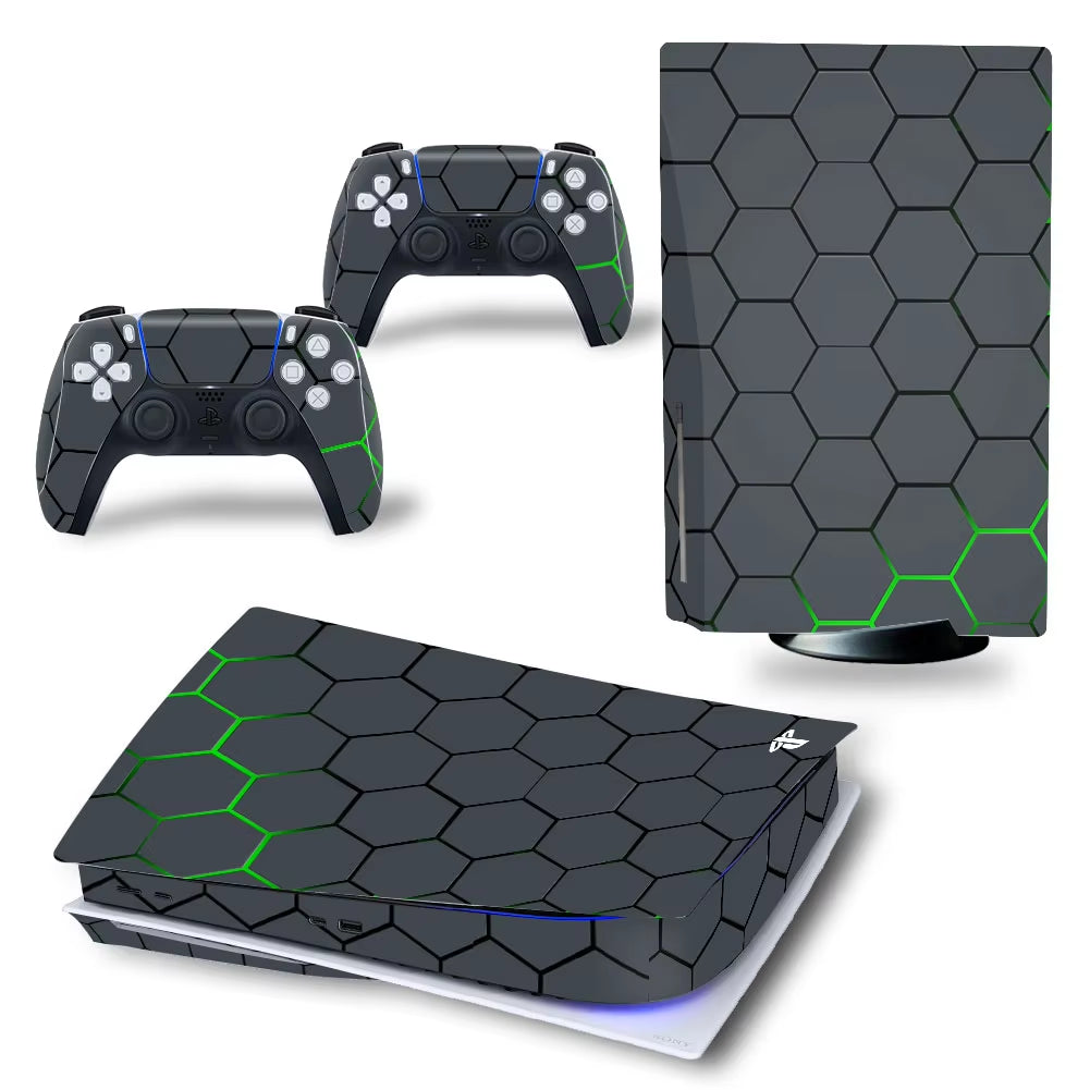 Skin Sticker for PS5 Disc Edition Console Controller Full Cover Wrap for PS5 Disc Protective Game Accessories Vinyl Decal