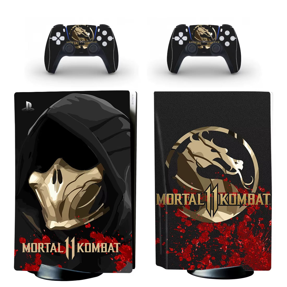 Mortal Kombat PS5 Disc Skin Sticker Protector Decal Cover for Console Controller PS5 Disk Skin Sticker Vinyl