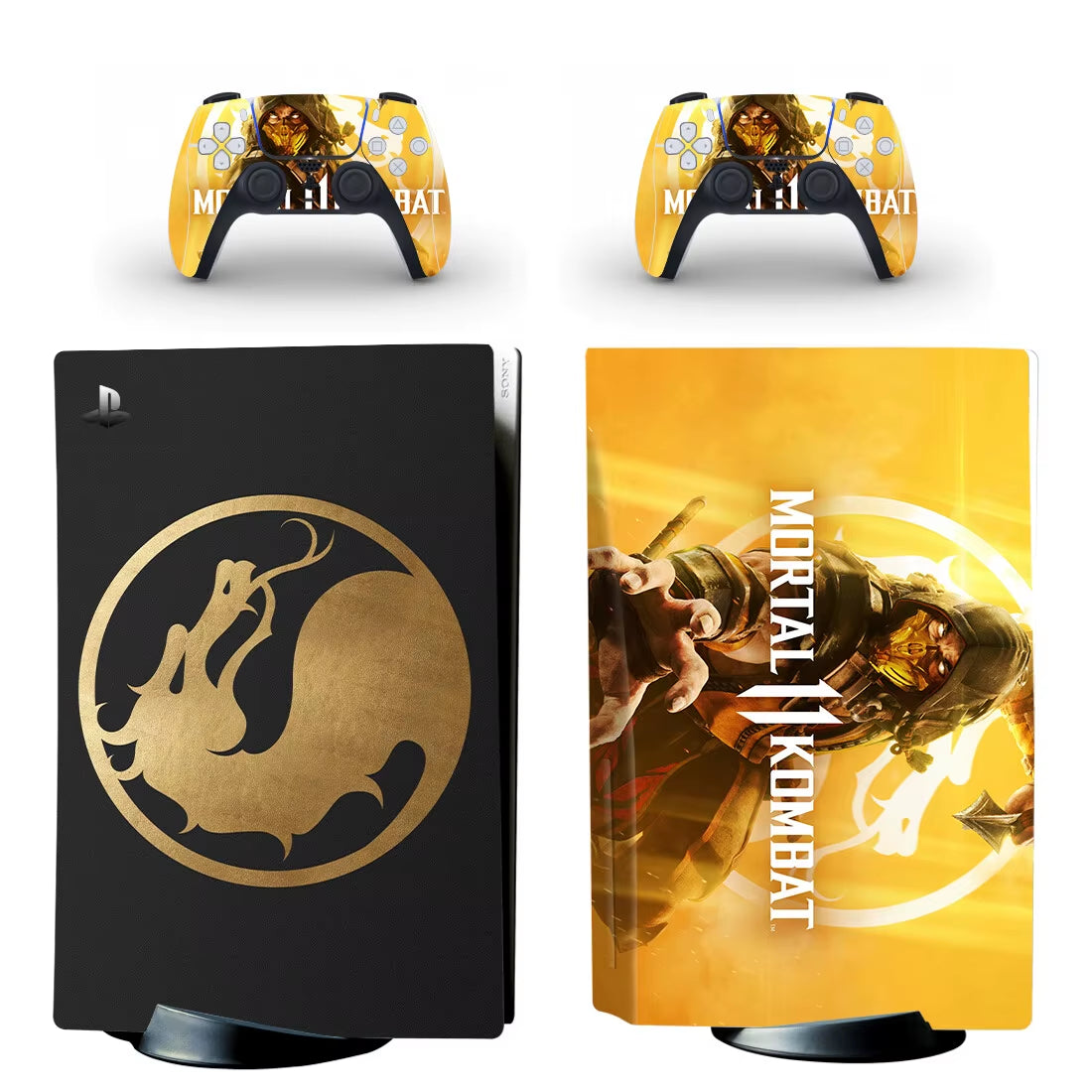 Mortal Kombat PS5 Disc Skin Sticker Protector Decal Cover for Console Controller PS5 Disk Skin Sticker Vinyl