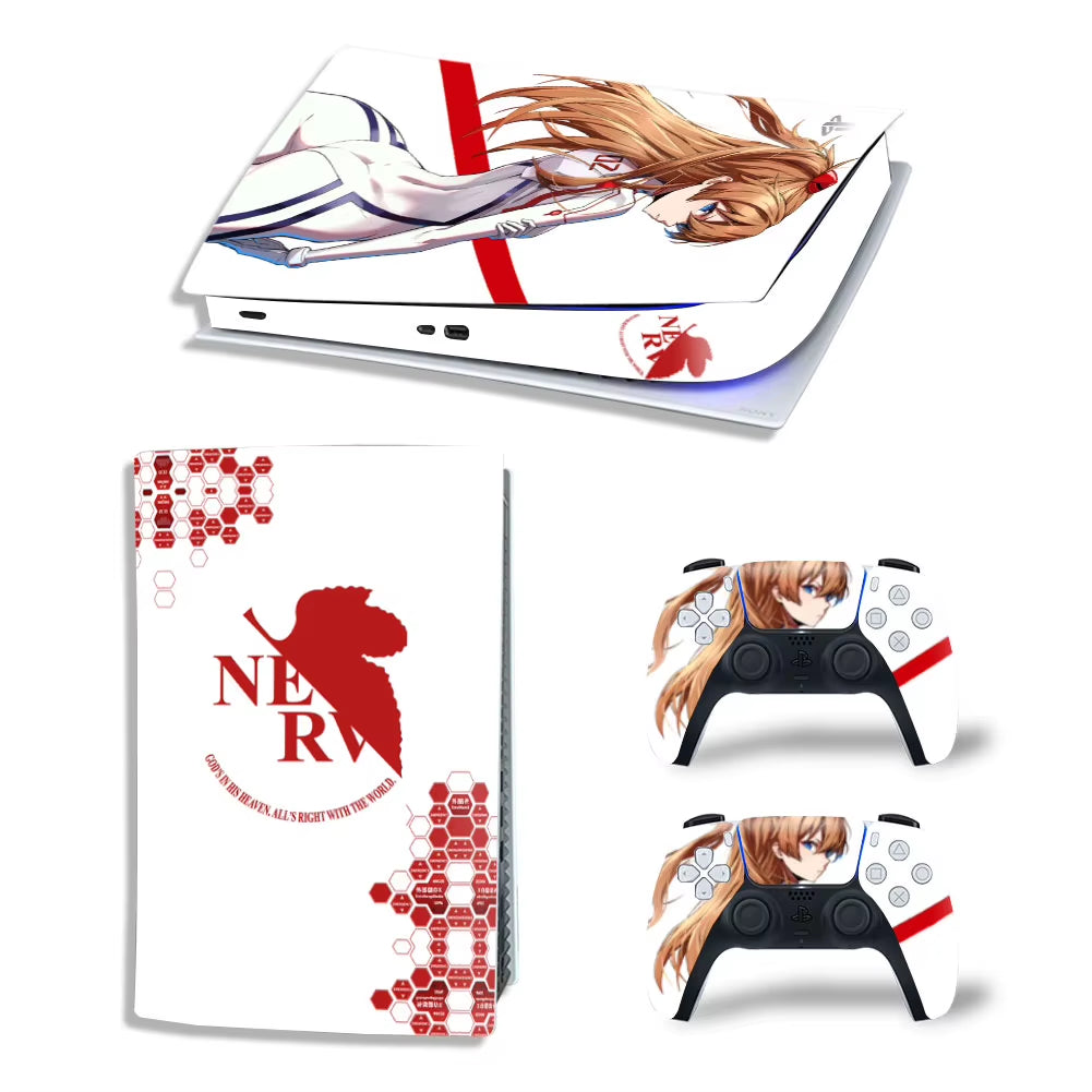 Anime PS5 Digital Skin Sticker Decal Cover for Console and 2 Controllers Vinyl Skins