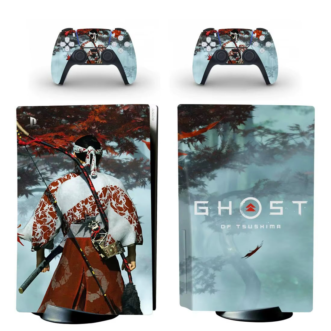 Ghost of Tsushima PS5 Disc Skin Sticker Decal Cover for Console Controller PS5 Disk Skin Sticker Vinyl