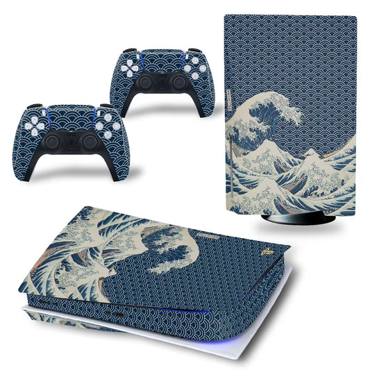 Skin Sticker for PS5 Disc Edition Console Controller Full Cover Wrap for PS5 Disc Protective Game Accessories Vinyl Decal