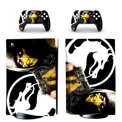 Mortal Kombat PS5 Disc Skin Sticker Protector Decal Cover for Console Controller PS5 Disk Skin Sticker Vinyl