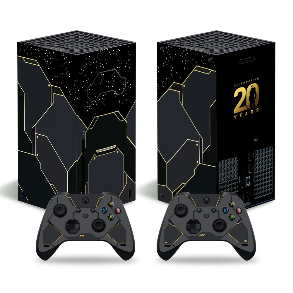 Halo Skin Sticker Decal Cover for Xbox Series X Console and 2 Controllers XSX Skins Vinyl