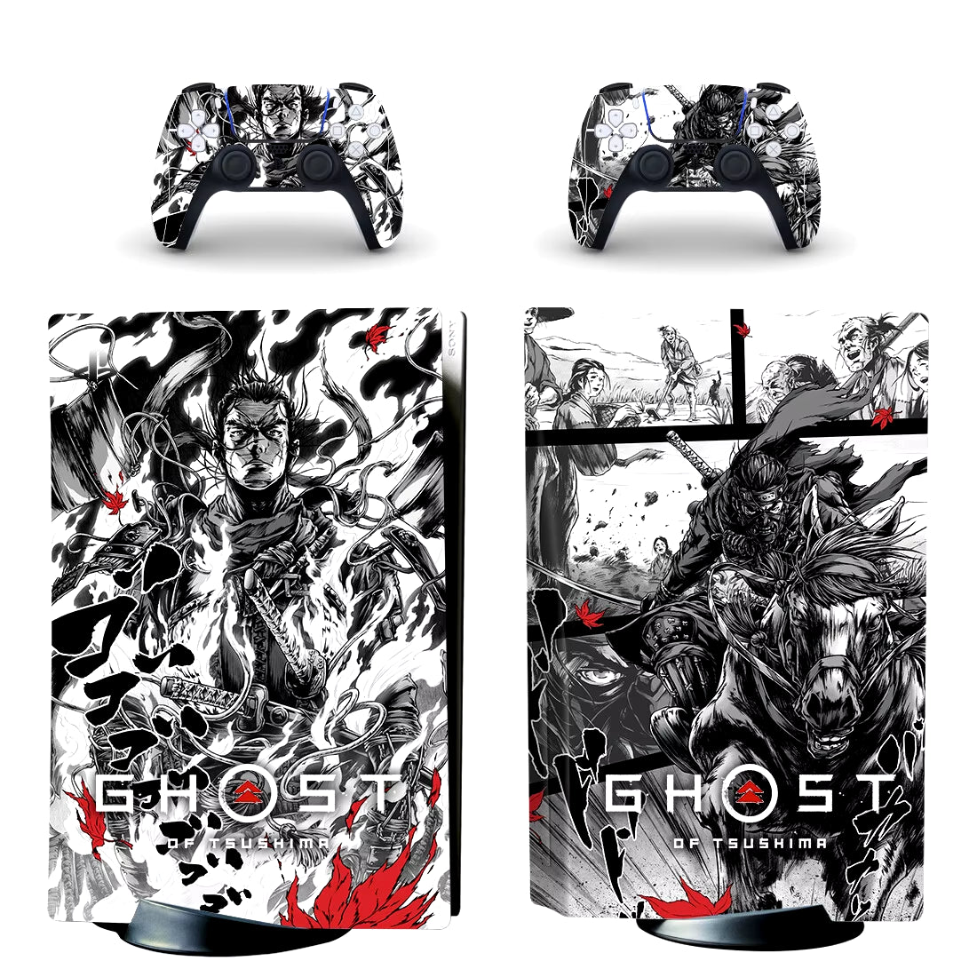 Ghost of Tsushima PS5 Disc Skin Sticker Decal Cover for Console Controller PS5 Disk Skin Sticker Vinyl