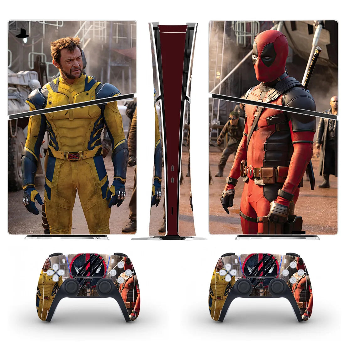 Deadpool and WolverinePS5 Slim Digital Skin Sticker Protector Decal Cover for Console Controller PS5 Slim Sticker Vinyl