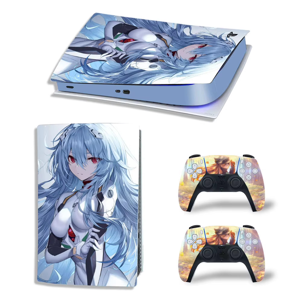 Anime PS5 Digital Skin Sticker Decal Cover for Console and 2 Controllers Vinyl Skins