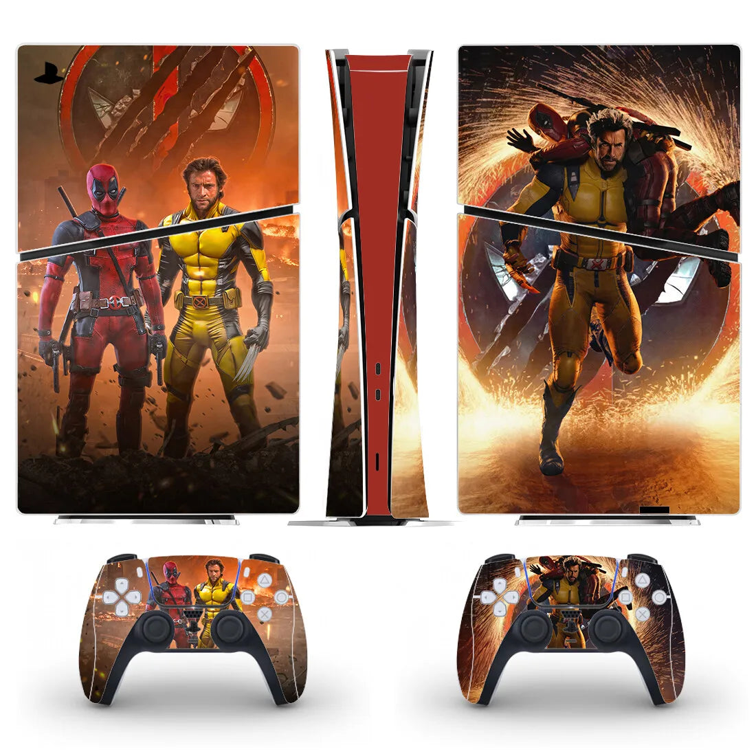 Deadpool and WolverinePS5 Slim Digital Skin Sticker Protector Decal Cover for Console Controller PS5 Slim Sticker Vinyl