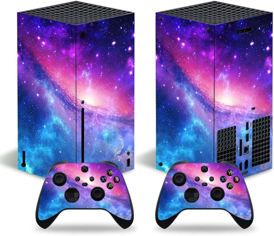 Skin Sticker Vinyl Decal Full Cover for Xbox Series X Console and 2 Controllers Galaxy