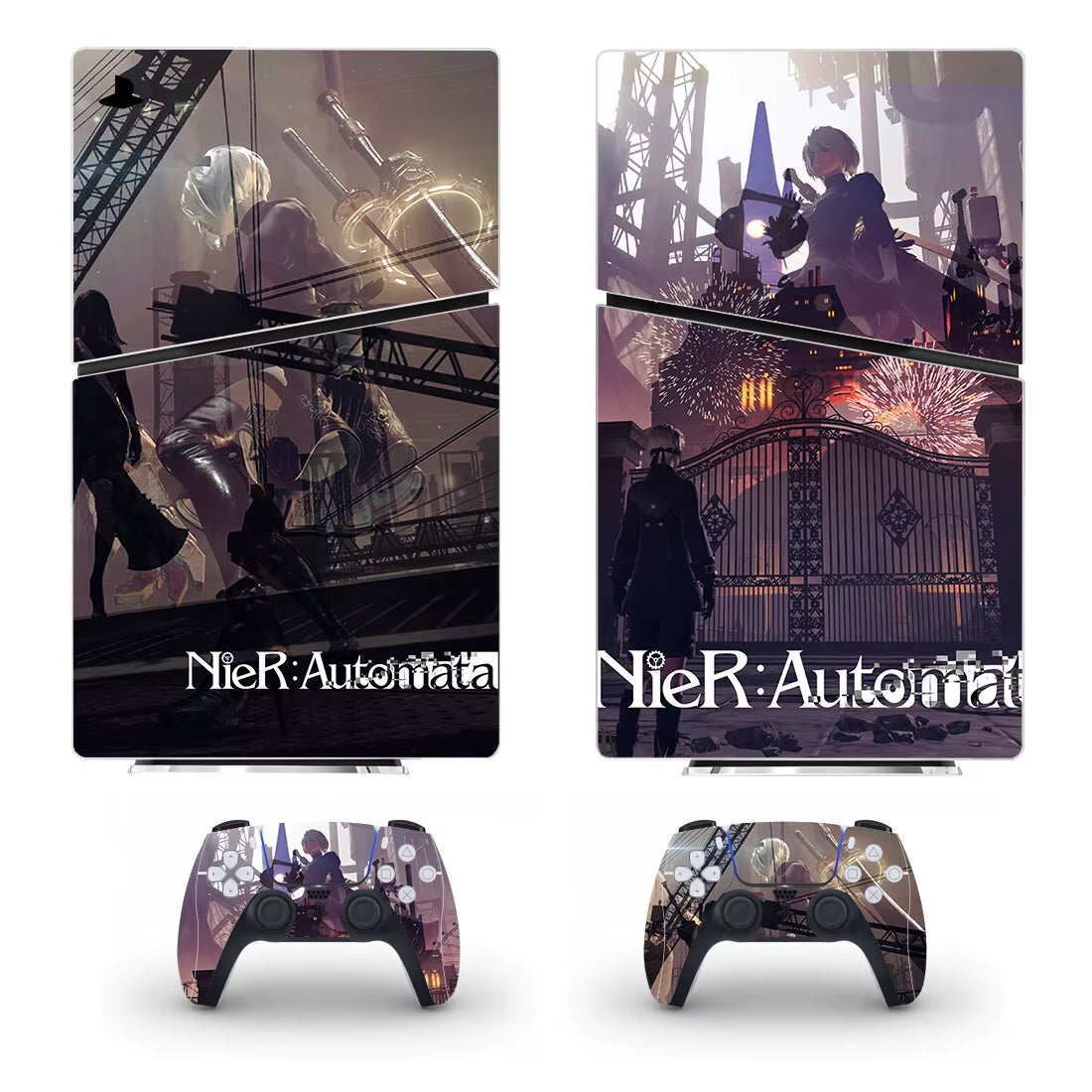 Nier Automata PS5 Slim Digital Skin Sticker Decal Cover for Console and 2 Controllers New PS5 Slim Skin Sticker Vinyl