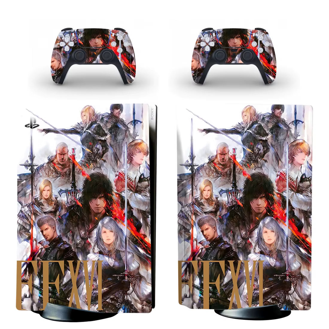 Final Fantasy 16 PS5 Disc Skin Sticker Protector Decal Cover for Console Controller PS5 Disk Skin Sticker Vinyl