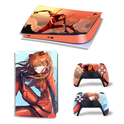 Anime PS5 Digital Skin Sticker Decal Cover for Console and 2 Controllers Vinyl Skins