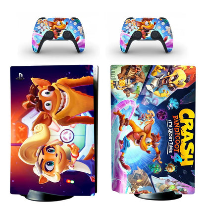 Crash Bandicoot N Sane Trilogy PS5 Disc Skin Sticker Protector Decal Cover for Console Controller PS5 Disk Skin Sticker Vinyl