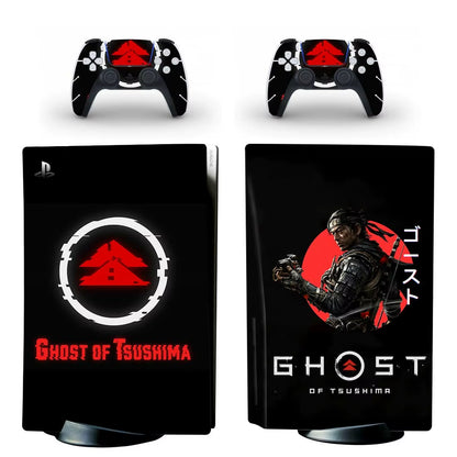 Ghost of Tsushima PS5 Disc Skin Sticker Decal Cover for Console Controller PS5 Disk Skin Sticker Vinyl