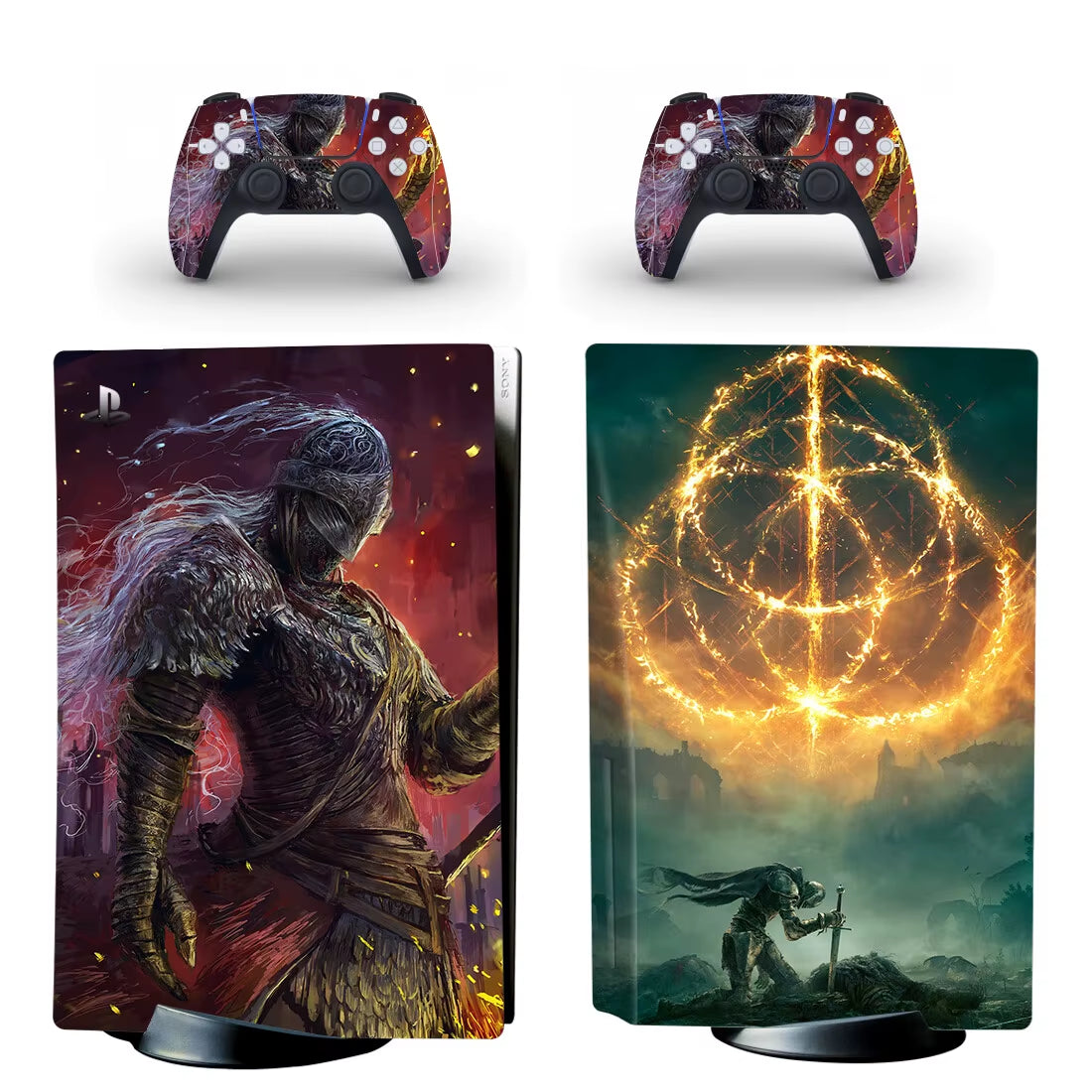 Elden Ring PS5 Disc Skin Sticker Decal Cover for Console and 2 Controllers PS5 Disk Skin Vinyl