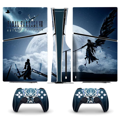 Final Fantasy 7 FF7 PS5 Slim Disc Skin Sticker Protector Decal Cover for Console Controller PS5 Slim Disk Sticker Vinyl