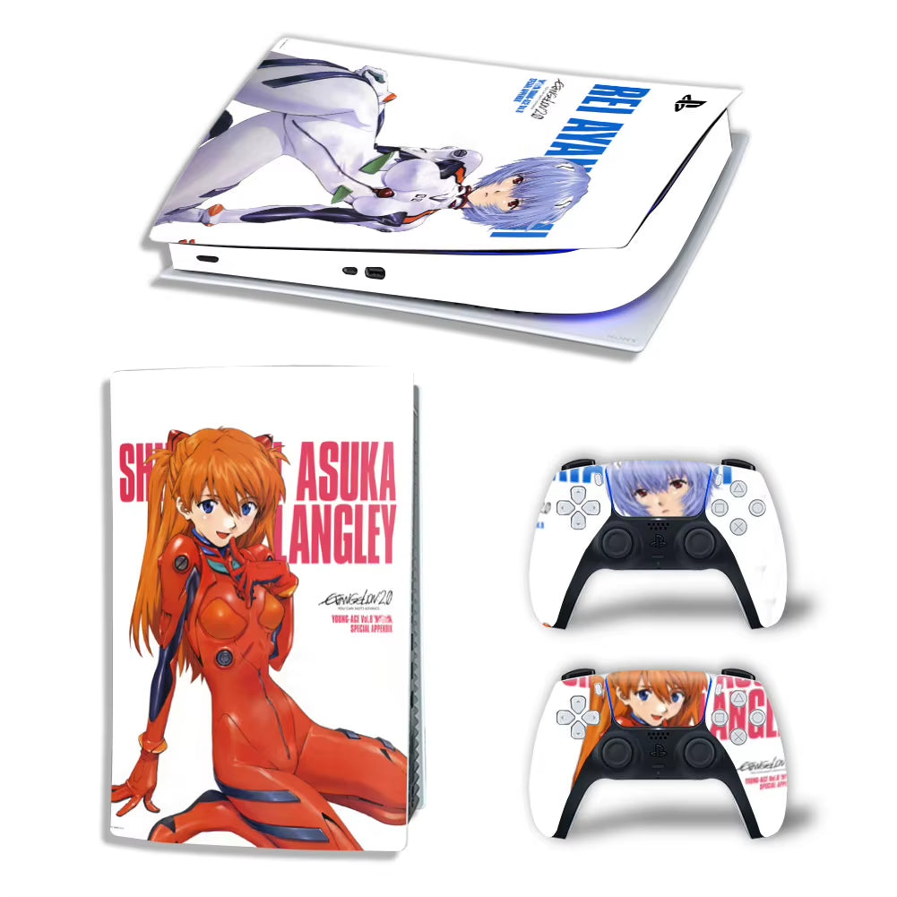 Anime PS5 Digital Skin Sticker Decal Cover for Console and 2 Controllers Vinyl Skins