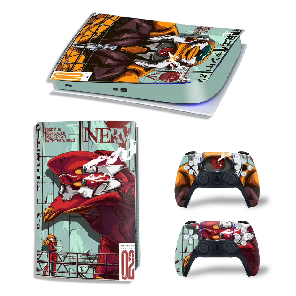 Anime PS5 Digital Skin Sticker Decal Cover for Console and 2 Controllers Vinyl Skins