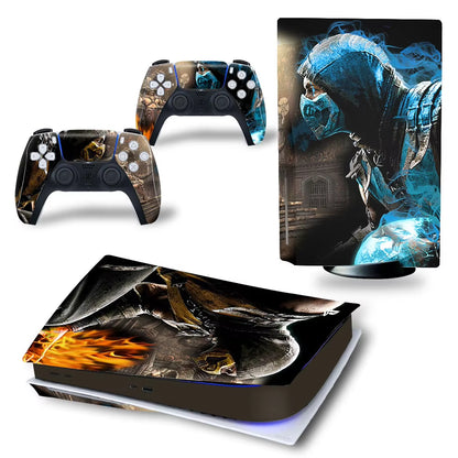 Skin Sticker for PS5 Disc Edition Console Controller Full Cover Wrap for PS5 Disc Protective Game Accessories Vinyl Decal