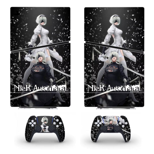 Nier Automata PS5 Slim Digital Skin Sticker Decal Cover for Console and 2 Controllers New PS5 Slim Skin Sticker Vinyl