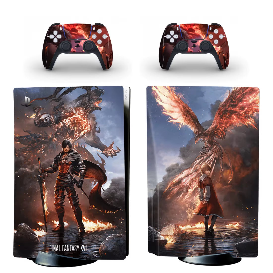 Final Fantasy 16 PS5 Disc Skin Sticker Protector Decal Cover for Console Controller PS5 Disk Skin Sticker Vinyl