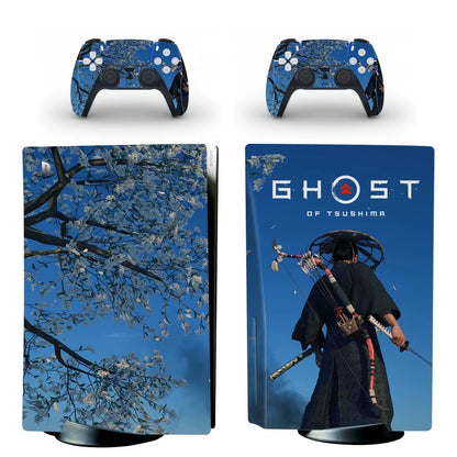 Ghost of Tsushima PS5 Disc Skin Sticker Decal Cover for Console Controller PS5 Disk Skin Sticker Vinyl