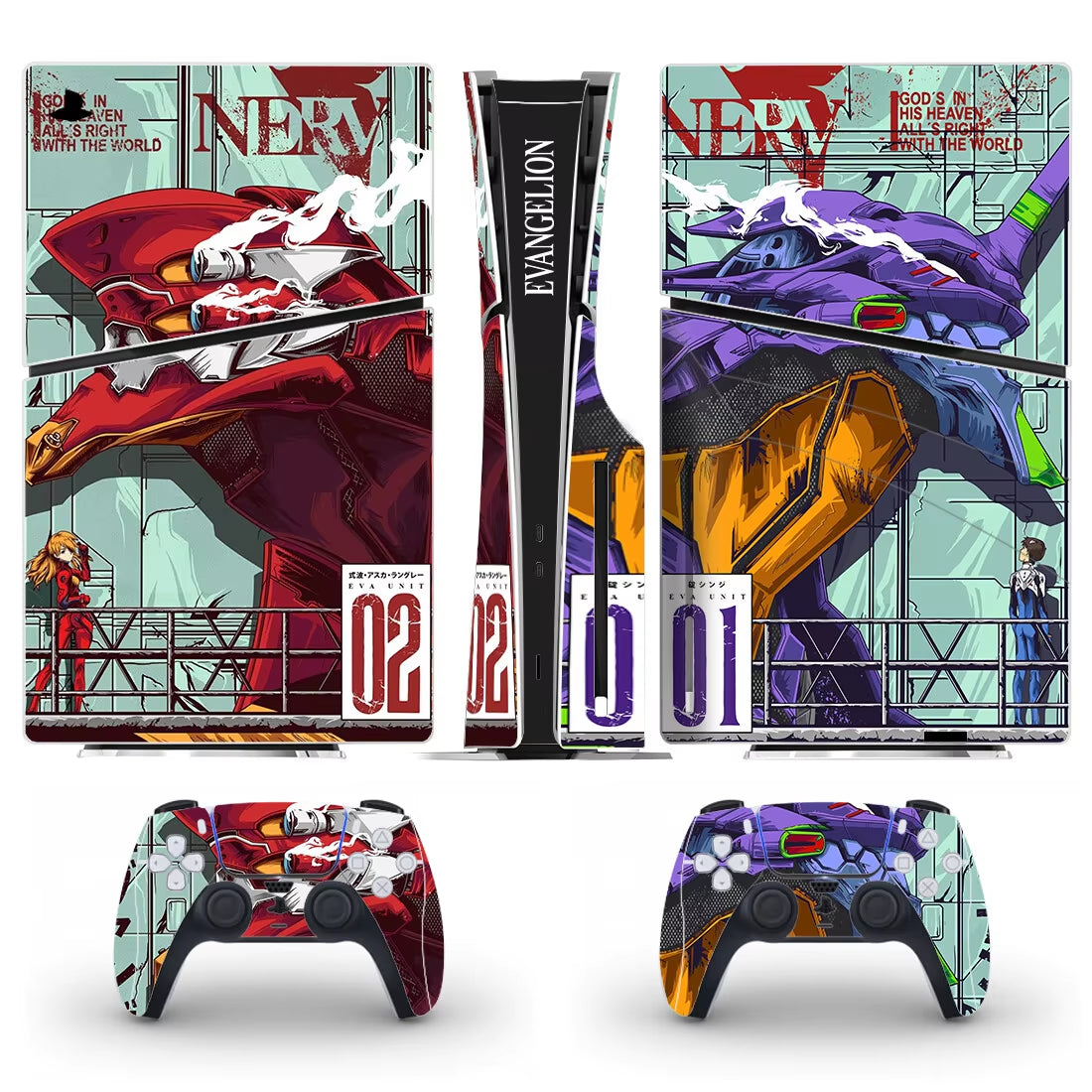 Neo Genesis PS5 Slim Disc Skin Sticker Protector Decal Cover for Console Controller PS5 Slim Disk Sticker Vinyl