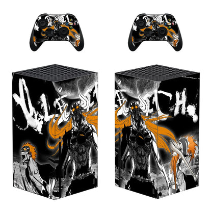 Bleach Skin Sticker Decal Cover for Xbox Series X Console and 2 Controllers Skins Vinyl